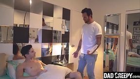Thirsty Step Father Dominating His Cute Young Stepson - Beau Reed, Jake Nobello - DadCreepy