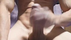 Cumshot mid workout