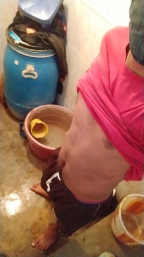 Indian boy pissing