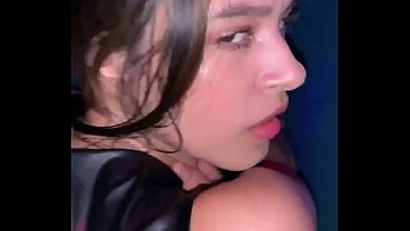 Cute Latina gets a huge cock at the party