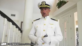 Bratty Ebony Daughter Disciplined by Military StepDaddy