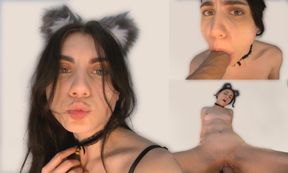 Cat Cosplay Teen Fucks Huge Dick Dildo Katrina Dragonfly