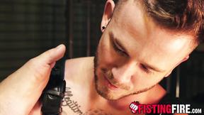 ”Satisfying man Ryan Sebastian takes assfucking beads in his unshaved hole to stretch it ope”