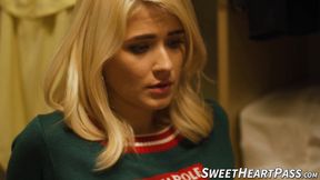 ”Bombshell Jessie Saint sucked toes in a hardcore snatch licking with horny Sabina”