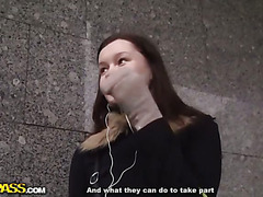 Beautiful brunette in sexy pickup fuck