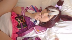 Japanese beauty's sultry cosplay charm captivates in petite ecstasy
