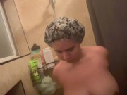 Taking a shower