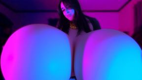 Simple Breast Expansion In Button Dress - Button Popping, Making You Drink My Milk, Lots of Dirty Talk