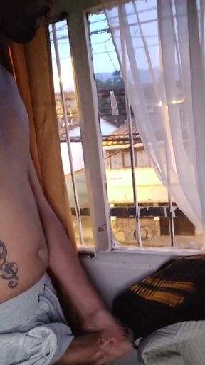 Jerking off in the window pt.1