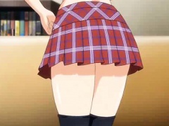 Shy anime doll in apron jumping craving dick in bed