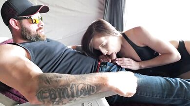 Real wife ruined by hot outdoor sex her belly glazed in thick cum