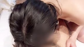 superb blowjob from a baby-faced slender female college student ~ sense of immorality for wet hair, no make-up~