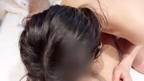 superb blowjob from a baby-faced slender female college student ~ sense of immorality for wet hair, no make-up~