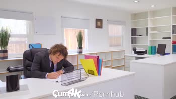 Lena Paul's Sizzling Office Seduction: Creampies for Promotion