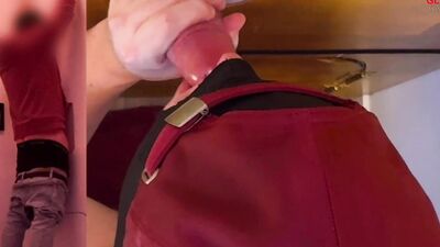 Watch this amateur couple's wild throating & cum swallowing with a big cock in the glory hole