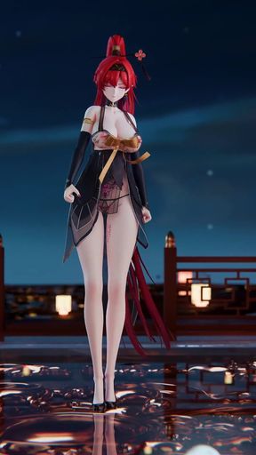 [mmd] 4K Yinyin-bingbing Korean Dance, Lingerie, Erotic Tattoo, Striptease