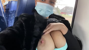 Naughty Queen in the train