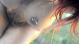 AGGRESSIVE REDHEAD MILF WITH HUGE TITS FUCKS YOUR CAR