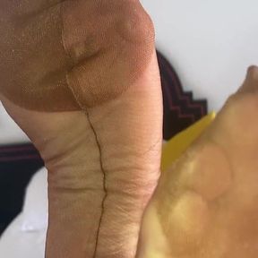 Vgq1 Aunty Sandra in White Girdle, Rht Stockings and Sheer Dress