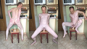 LanaTuls - Anal Slut and Whore Riding Dildo on the Chair. Хочешь меня выебать - пиши в тг MoscowFaggot