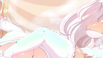 Watch these kinky cartoon girls in lingerie & stockings get their asses pounded in Halloween fun!