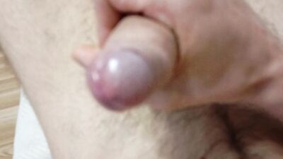 The Guy With the Fat Dick Takes the Risk of Someone Coming Through the Door and Catching Him Ejacula