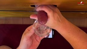 Daddy Cock at Gloryhole: His Thick Fills the Cum Glass - Then I Get so Horny I Shoot Right in