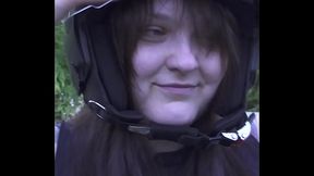 Look at my boobs on a motorcycle!