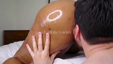 White beta Munches Oiled Ebony Booty