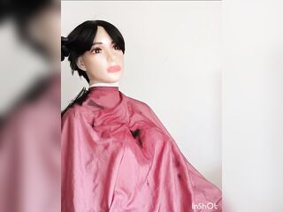 Ladyboy barberette chops breasty hygienist lengthy hair off
