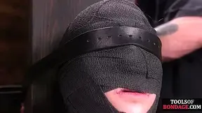 Sensory deprivation bitch caned