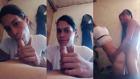 oral y anal doloroso con final inesperado