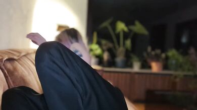 Late night Berlin tramp stamp gets a big load on her tattooed asshole