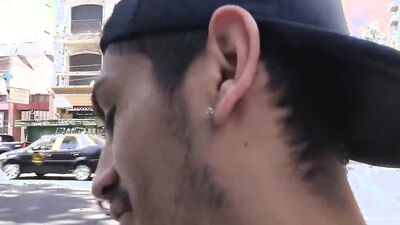 Latino sucks stranger's cock for some money and gets fucked