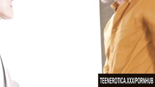 Exquisite Teen Kris the Foxx Takes Cum in her Pretty Mouth