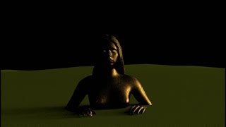 3D Monster Mud Girl in RPG Forest