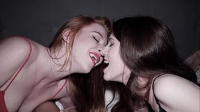 The vampire girls entered the man'_s hotel room and sucked out all the sperm