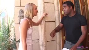 Trashy Blonde in a Gangbang All Facefucked and Cum Splashed by BBC