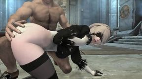 YoRHa 2B Gets Bang(ed) in 3D Hentai Sex Adventure