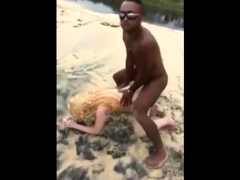 2 white beach sex with BBC