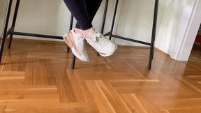 SWOLLEN AND SORE FEET IN A BAR SWEATY SNEAKERS - MOV Mobile Version