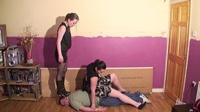 Totally Dominated & Trampled By 2 Girls