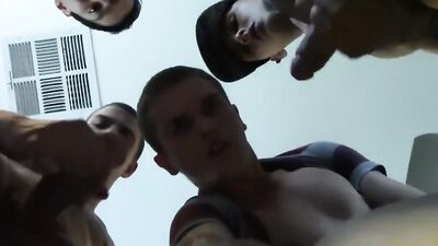 Dude gets his holes destroyed in this amateur college gangbang