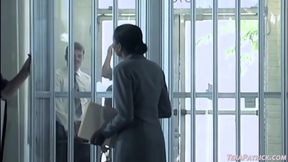 Tera Patrick watches Lucy Lee sucks multiple cocks