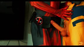 Deadpool Vs Wolverine. Crazy Sexual Fight - Moliyredwolf