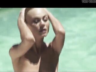Ukrainian teen Nancy A gets cum on her boobs
