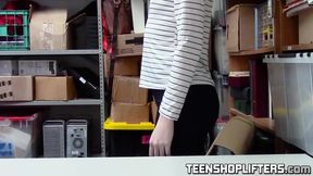 Redhead teen Katy Kiss facialized and dicked for theft