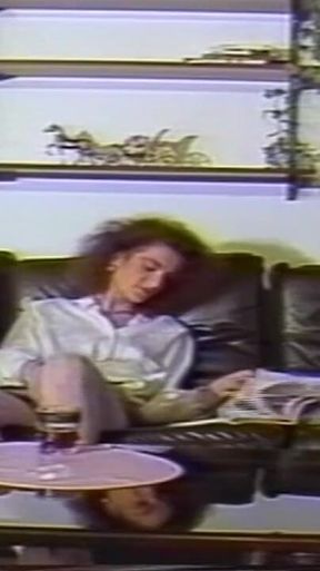 Vintage Mature Brunette Gets Fingered and Eaten to Orgasm on Couch