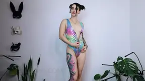 Adorable little slut gives dirty blowjob with hard dick