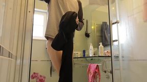 Monday morning bathroom jerkoff